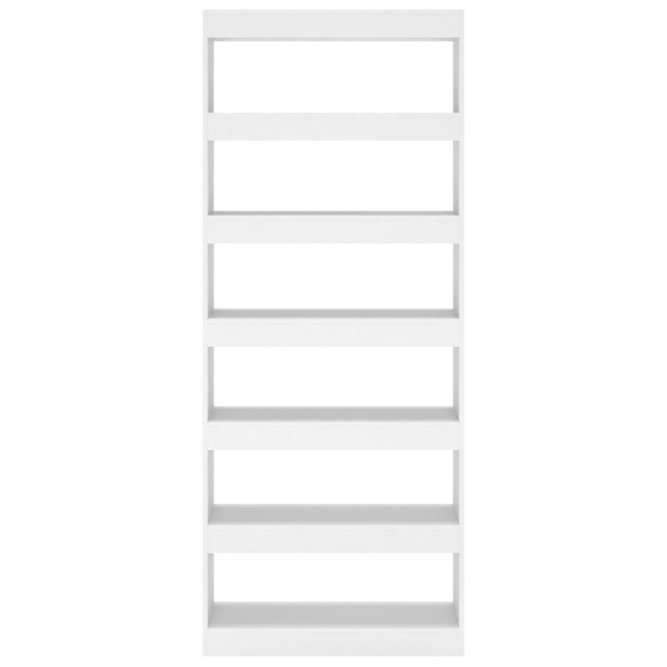 Estantería/divisor madera de ingeniería blanco 80x30x198