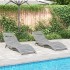Tumbonas 2 unidades madera maciza acacia gris 184x55x64