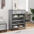 Zapatero madera de ingeniería y metal gris Sonoma 75x38x97,5