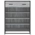 Zapatero madera de ingeniería y metal gris Sonoma 75x38x97,5
