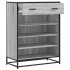 Zapatero madera de ingeniería y metal gris Sonoma 75x38x97,5