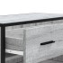 Zapatero madera de ingeniería y metal gris Sonoma 75x38x97,5