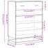 Zapatero madera de ingeniería y metal gris Sonoma 75x38x97,5