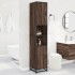 Armario de baño madera y metal marrón roble 35x37,5x188,5
