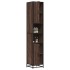 Armario de baño madera y metal marrón roble 35x37,5x188,5