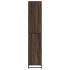 Armario de baño madera y metal marrón roble 35x37,5x188,5