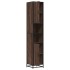 Armario de baño madera y metal marrón roble 35x37,5x188,5