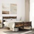 Estructura de cama sin colchón madera roble ahumado 120x200