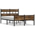 Estructura de cama sin colchón madera roble ahumado 120x200