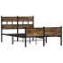 Estructura de cama sin colchón madera roble ahumado 120x200