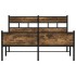 Estructura de cama sin colchón madera roble ahumado 140x190