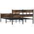 Estructura de cama sin colchón madera roble ahumado 140x190