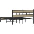 Estructura de cama sin colchón madera roble Sonoma 140x200