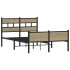 Estructura de cama sin colchón madera roble Sonoma 120x200