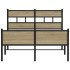 Estructura de cama sin colchón madera roble Sonoma 120x200