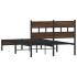 Estructura de cama sin colchón madera marrón roble 120x200