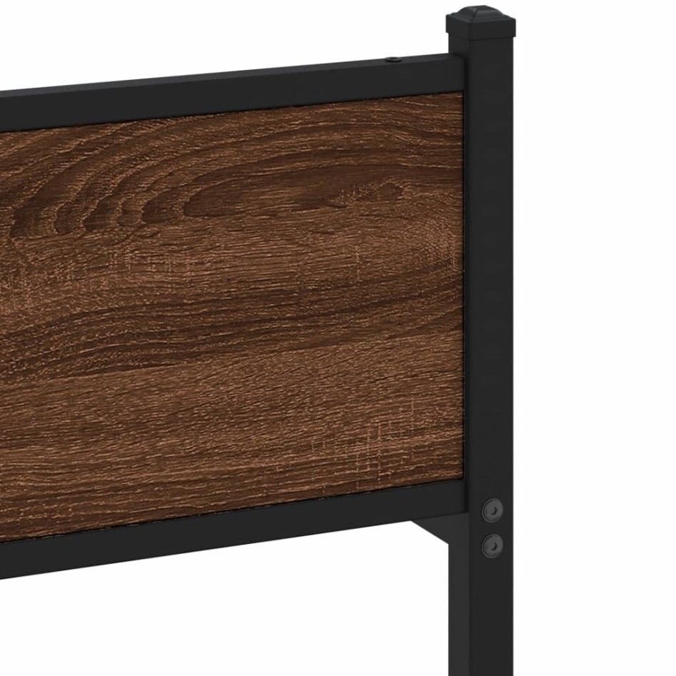 Estructura de cama sin colchón madera marrón roble 140x190