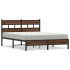 Estructura de cama sin colchón madera marrón roble 150x200