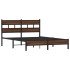 Estructura de cama sin colchón madera marrón roble 150x200