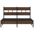 Estructura de cama sin colchón madera marrón roble 150x200
