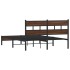 Estructura de cama sin colchón madera marrón roble 150x200