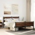 Estructura de cama sin colchón madera marrón roble 150x200