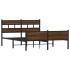 Estructura de cama sin colchón madera marrón roble 150x200