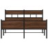 Estructura de cama sin colchón madera marrón roble 150x200