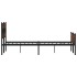 Estructura de cama sin colchón madera marrón roble 150x200
