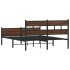 Estructura de cama sin colchón madera marrón roble 150x200