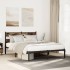 Estructura de cama sin colchón metal roble ahumado 160x200