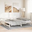 Sofá cama nido con colchones madera maciza pino blanca 90x200cm