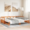 Sofá cama nido con colchones madera maciza pino marrón 80x200cm