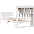 Cama con estantería sin colchón madera maciza blanca 100x200