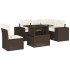 Set sofás de jardín 6 piezas y cojines ratán sintético
