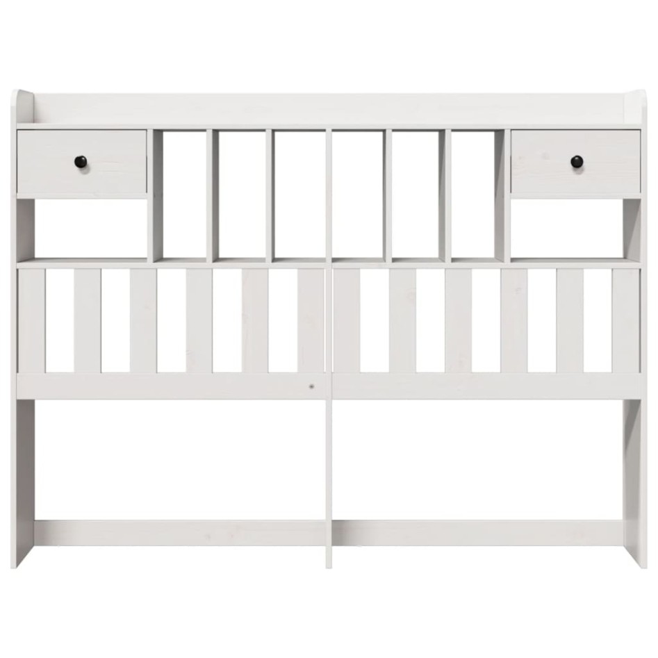 Cabecero de cama almacenaje madera maciza pino blanco 140
