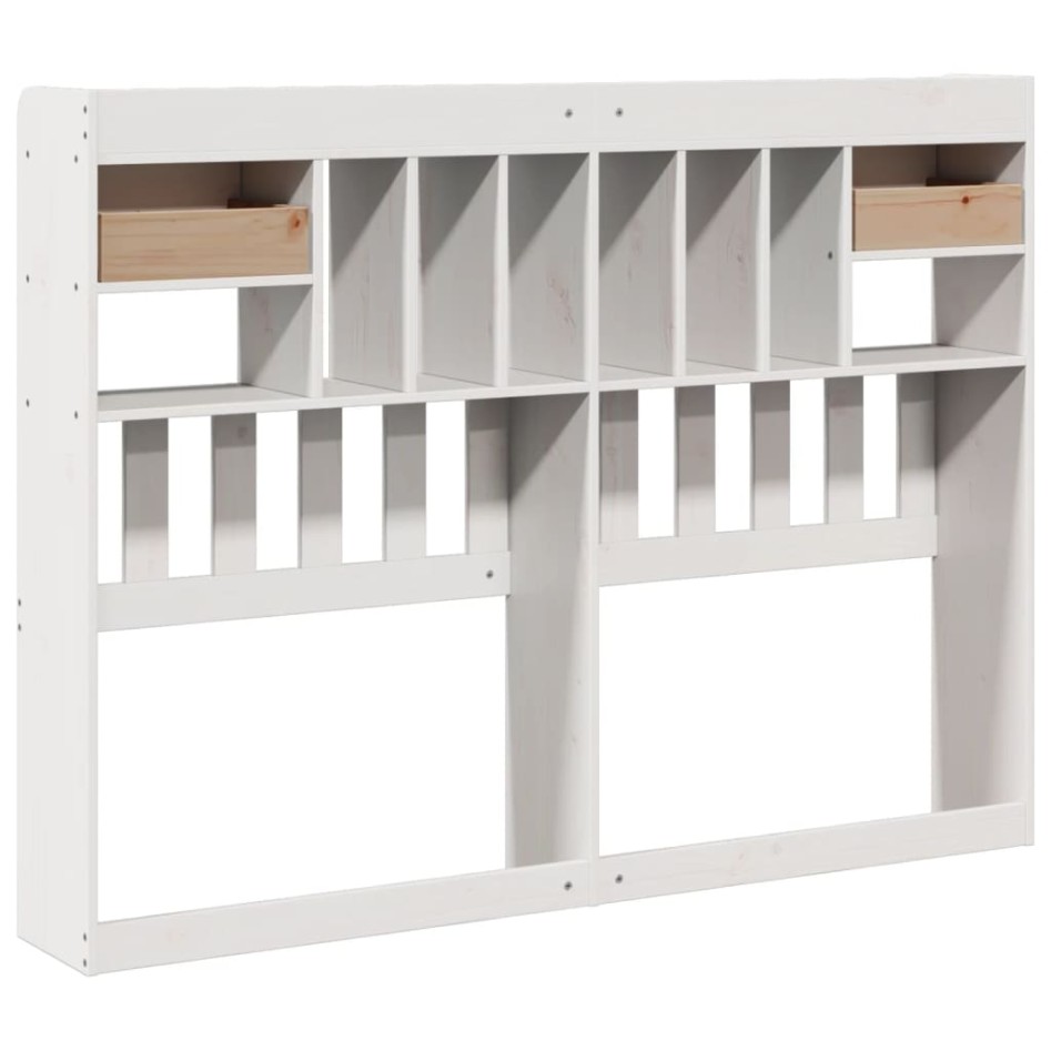 Cabecero de cama almacenaje madera maciza pino blanco 140