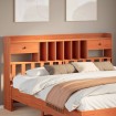 Cabecero de cama almacenaje madera maciza pino marrón 180 cm