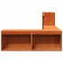 Mueble con escritorio madera maciza pino marrón 222x107x75