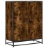 Zapatero de madera y metal roble ahumado 75x38x97,5