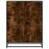 Zapatero de madera y metal roble ahumado 75x38x97,5