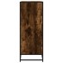 Zapatero de madera y metal roble ahumado 75x38x97,5