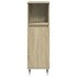 Set de muebles de baño 3 pzas madera contrachapada roble