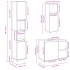 Set de muebles de baño 3 pzas madera contrachapada roble