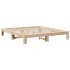 Estructura de cama sin colchón madera maciza de pino 200x200