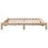 Estructura de cama sin colchón madera maciza de pino 200x200
