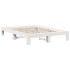 Estructura de cama sin colchón madera de pino blanca 140x200