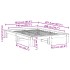 Estructura de cama sin colchón madera de pino blanca 140x200