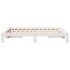 Estructura de cama sin colchón madera de pino blanca 140x190