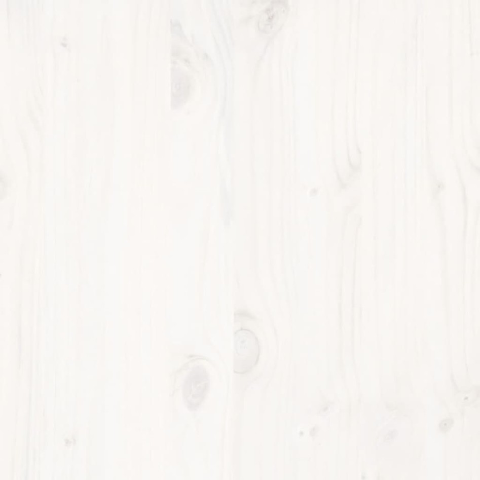 Estructura de cama sin colchón madera de pino blanca 140x190